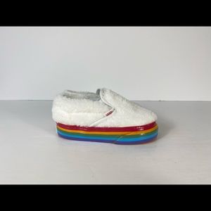 Vans Shoes - Vans Classic Slip-On Shearling Rainbow Sneakers Vans Shoes - Vans Classic Slip-On Shearling Rainbow Sneakers